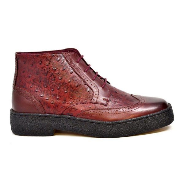 British Walkers Playboy Wingtip Limited Men s Ostrich Leather High Top Boots on Sale