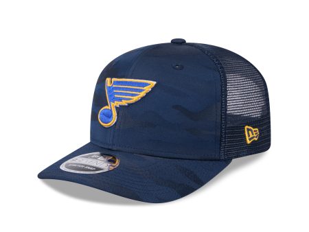 NEW ERA 970 ST. LOUIS BLUES NAVY CAMO MESH STRETCH SNAPBACK Sale