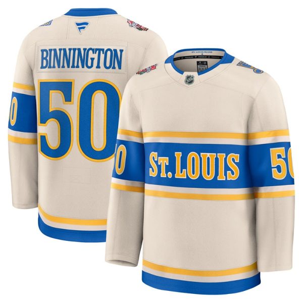 ST. LOUIS BLUES FANATICS PREMIUM BINNINGTON WINTER CLASSIC JERSEY - BEIGE Supply