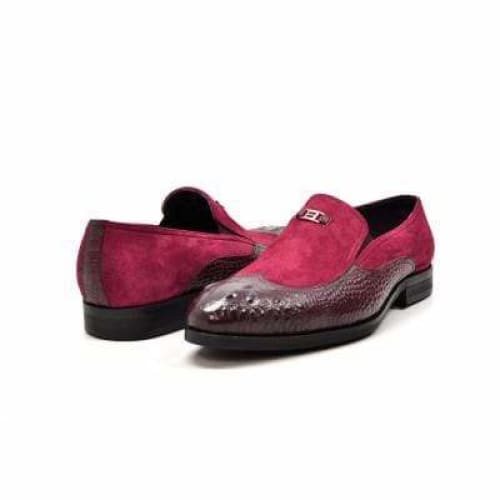 British Walkers Bordeaux Red Leather and Suede Online Sale