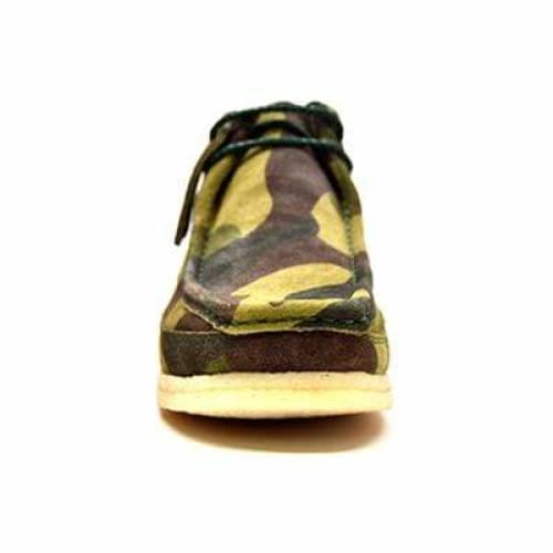 British Walkers Wallabee Boots Men s Walker 100 Green Camo Leather and Suede High Tops Discount