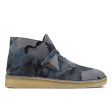 Clarks Originals Desert Coal Boots Men s Blue Camo Suede 26160188 Cheap