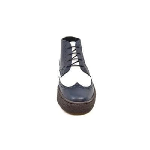 British Walkers Wingtip Two Tone Men s Navy and White Leather Discount