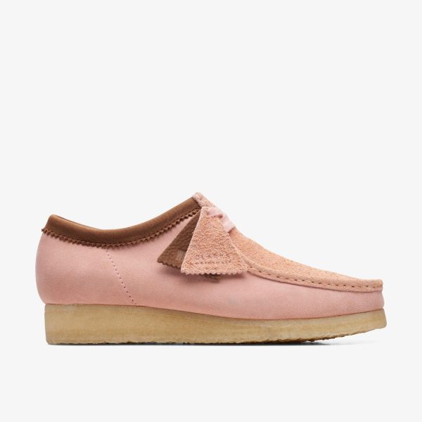 [26171990] Mens CLARKS WALLABEE - PINK COMBI SDE For Discount