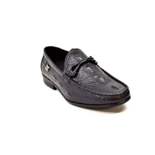 British Walkers Leon Men s Black Leather Loafers Online Hot Sale