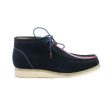 British Walkers Stripe Wallabee Boots Men s Navy and Red Striped Suede Supply