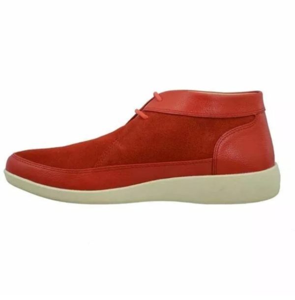 Johnny Famous Bally Style Central Park Men s Red Leather and Suede High Tops Online Sale