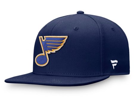 ST. LOUIS BLUES FANATICS CORE NOTE SNAPBACK - NAVY For Discount