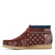 Clarks Originals Wallabee Boots Men s Brick Red Paisley Suede 26168826 Cheap