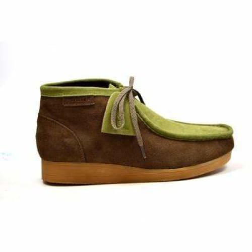 British Walkers New Castle Wallabee Boots Men s Forest Green and Olive Suede Cheap