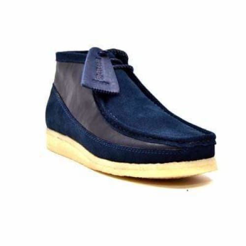 British Walkers Walker 100 Wallabee Boots Men s Navy Blue Suede and Leather on Sale