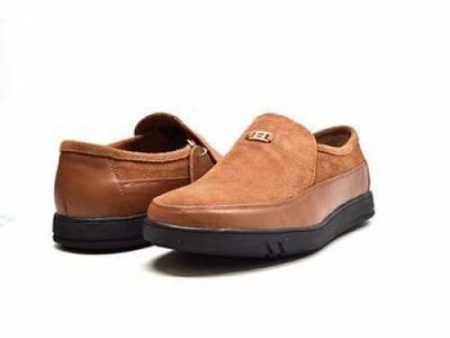 British Walkers Canterbury Men s Tan Leather and Suede Slip On Hot on Sale