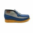 British Walkers Apollo Men s Blue Leather and Grey Suede Crepe Sole Slip On Boots Online