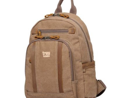 Troop London TRP0255 Classic Backpack in Brown Online now