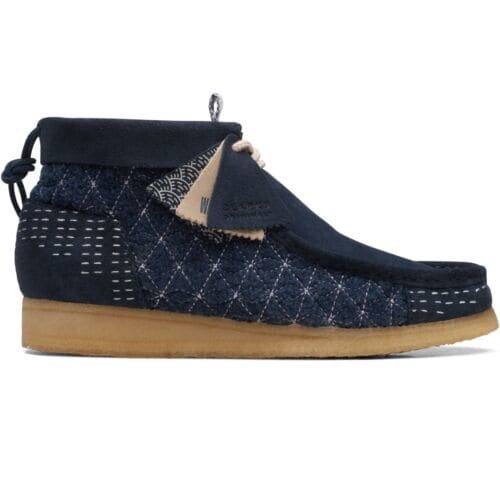 Clarks Originals Wallabee Boots Men s Sashiko Navy Blue Suede 26169152 Online Sale