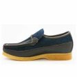 British Walkers Power Men s Navy and Brown Suede Old School Slip On on Sale