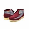 British Walkers Walker 100 Wallabee Boots Men s Burgundy and Gray Suede Sale