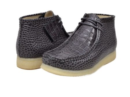 British Walkers Wallabee Boot Gators Men s Gray Alligator Leather Hot on Sale