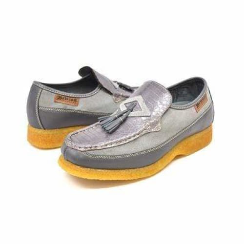 British Walkers Brooklyn 2 Men s Gray Premium Snake Leather Crepe Sole Shoes Supply