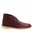 Clarks Originals Desert Boots Men s Burgundy Tumbled Leather 26125547 Hot on Sale