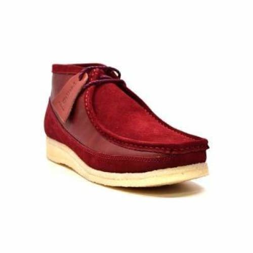 British Walkers Walker 100 Wallabee Boots Men s Burgundy Suede and Leather For Sale