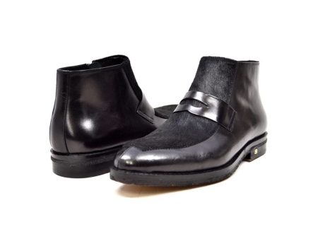 British Walkers Shick Men s Unique Leather and Pony Skin Boots Cheap