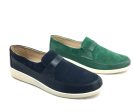 Johnny Famous Bally Style Tribeca Men s Dark Green Leather and Suede Slip Ons Online Sale