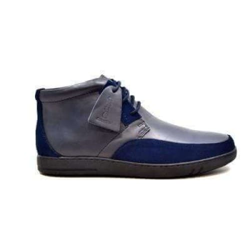 British Walkers Birmingham Bally Style Men s Navy Blue Leather High Tops Online Hot Sale