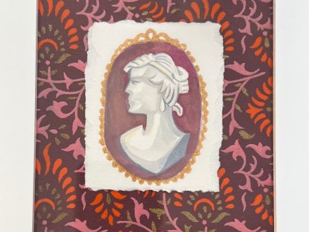 Framed Original Cameo Painting 8 For Cheap