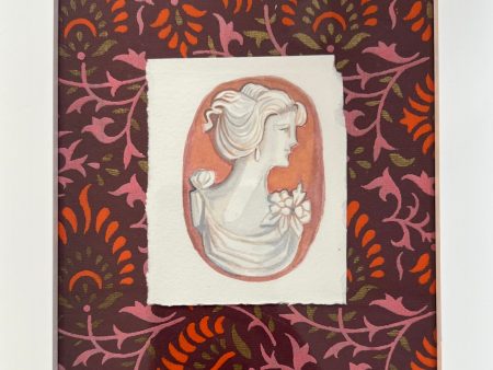 Framed Original Cameo Painting 7 Fashion