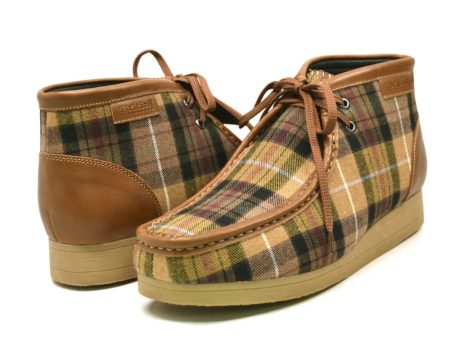 British Walkers New Castle Wallabee Boots Men s Tan Plaid Suede For Sale