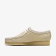 [26175849] Mens CLARKS WALLABEE - OFF WHITE MESH For Cheap