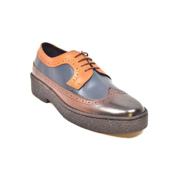 British Walkers Original Playboy Low Cut Wingtips Three Tone Leather Oxfords Fashion