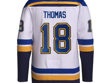 ST. LOUIS BLUES ADIDAS AUTHENTIC PRO-STITCH ROBERT THOMAS #18 ROAD JERSEY - WHITE Online now