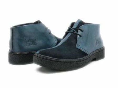 British Walkers Playboy Men s Navy Blue Leather and Suede Discount