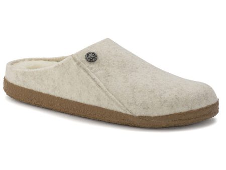 (1023194) Zermatt Shearling Wool Felt Slippers - Ecru Hot on Sale