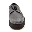 British Walkers Playboy Originals Wingtip Low Cut Men s Dark Gray Leather Oxfords For Sale