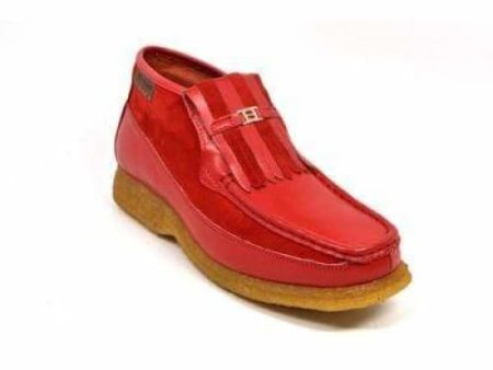 British Walkers Apollo Men s Red Leather and Suede Online Sale