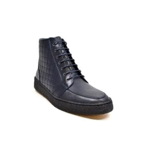 British Walkers Extreme Navy Blue Leather High Top with Crepe Sole High Tops Online Sale