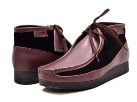 British Walkers New Castle Wallabee Boots Men s Purple Leather and Suede Hot on Sale