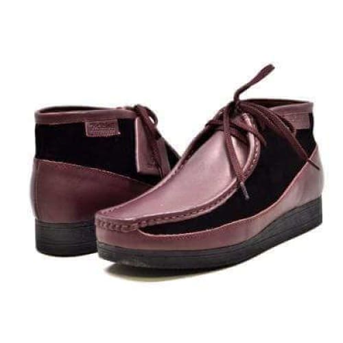 British Walkers New Castle Wallabee Boots Men s Purple Leather and Suede Hot on Sale