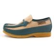 British Walkers Power Men s Tan and Blue Suede Crepe Sole Slip Ons Online now