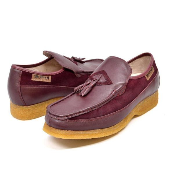 British Walkers Brooklyn Men s Leather and Suede Crepe Sole Slip On Online Sale