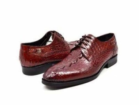 British Walkers Elegance Men s Burgundy Crocodile Leather Loafers For Sale