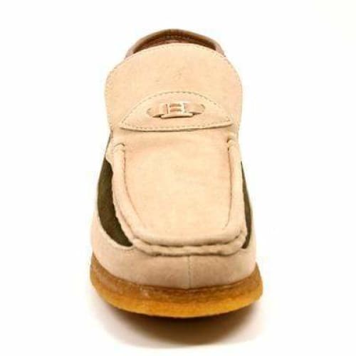 British Walkers Checkers Men s Beige and Green Suede Slip On Hot on Sale