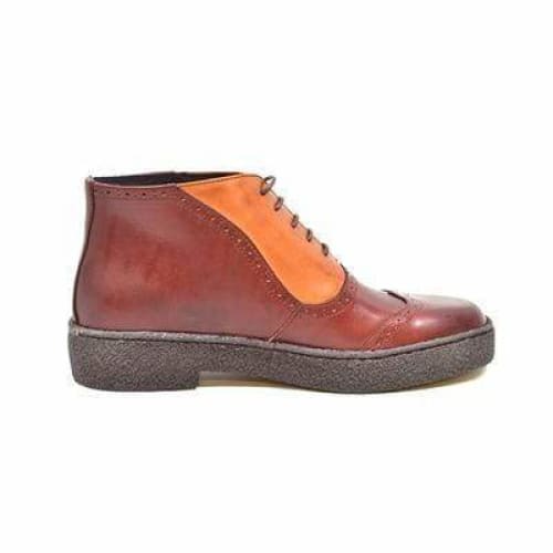 British Walkers Playboy Wingtip 6 Men s Two Tone Rust and Brown Leather Online now