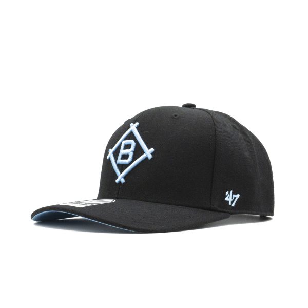 Mens 47 Brand Brooklyn Dodgers MVP DP Snapback - Black Fashion