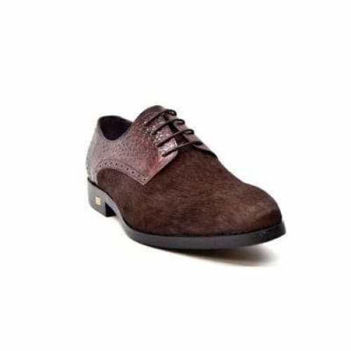 British Walkers Executive Men s Brown Leather and Pony Skin Dress Shoes For Sale