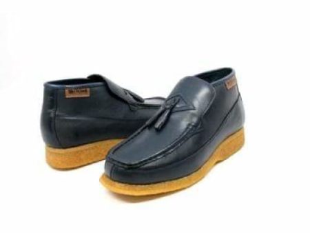 British Walkers Classic Men s Navy Blue Leather Slip On on Sale