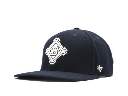 Mens 47 Brand Brooklyn Dodgers MVP DP Strapback - Navy Blue For Sale